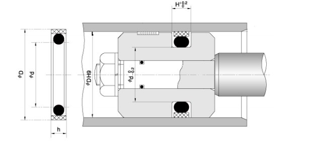 Yüksek Kalite Ekskavatör Seal Kitleri hidrolik sızdırmazlık SPGO-PTFE bronz karbon NBR FKM