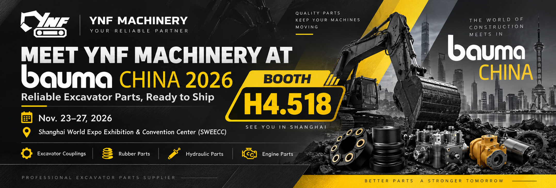 Son şirket blogları hakkında Meet YNF Machinery at bauma CHINA 2026 – Visit Us at Booth H4.518