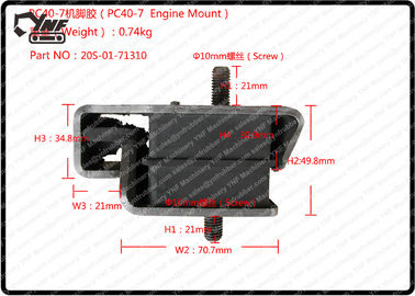 satın al Komatsu Kauçuk Motor Takozları, PC40 PC50 Ekskavatör Kauçuk Motor Minderi 20S-01-71310 online manufacture