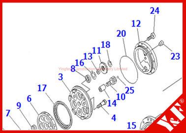 satın al BR210 BR200 Komatsu Ekskavatör Parçaları, TZ263B1104-00 TZ263B1204-00 RV Dişli Assy online manufacture