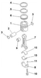 ekskavatör motor pistonu 6152-32-2510, pc400-7 parçalar motor piston