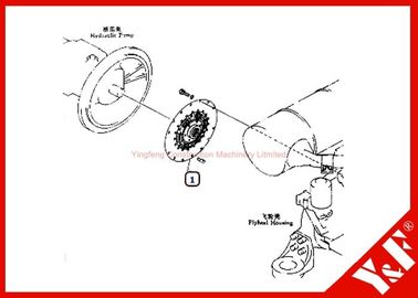 Özelleştirilmiş Komatsu Ekskavatör Parça PC200-6 Damper 20Y-01-11112 6D102 Motor
