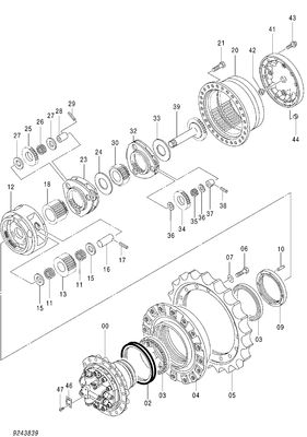 1032486 Taşıyıcı Hitachi Parçaları ZX200 ZX240-3 ZX240-3-HCMC ZX240-3G ZX240-5G
