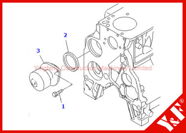 Low Noise Ekskavatör Parçaları Su Pompası Assy 6735-61-1501 6735-61-1502